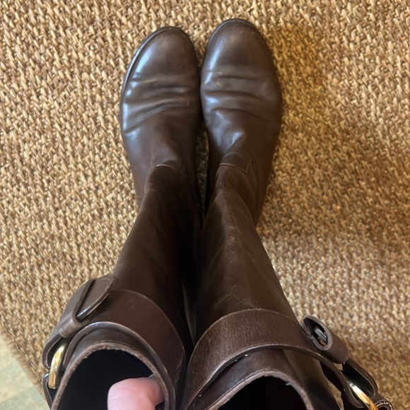 100% Authentic Brown leather Burberry riding boots Size 37 - Picture 7 of 8